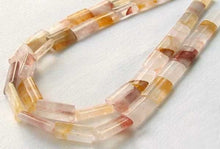 Load image into Gallery viewer, Natural Quartz Orange' 20x12mm Rectangle Bead Half Strand | 10 Beads |