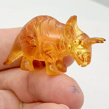 Load image into Gallery viewer, Amber Triceratops | 47x24x14 | Amber | 1 Figurine