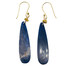 Load image into Gallery viewer, Sodalite 14K Gold Filled Teardrop | 3" Long | Blue/White | 1 Pair Earrings |