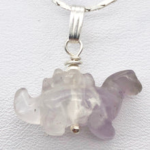 Load image into Gallery viewer, Stegosaurus Dinosaur Amethyst Sterling Silver Pendant | 1 inch long | Purple | - PremiumBead Alternate Image 2