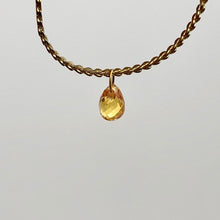 Load image into Gallery viewer, Sapphire 18K Briolette Bead Pendant | Golden Orange | 5x3mm | .56 ct |