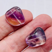 Load image into Gallery viewer, Ametrine Large Nugget Pendant Beads | 22x15x11/19x18x10 | Purple/Gold | 2 Beads|