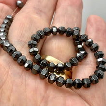 Load image into Gallery viewer, Metallic Hematite 4x4x4mm Faceted 18 Sided Mirror Bead 16 inch Strand| 97 Beads|