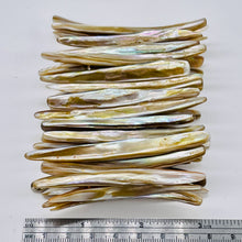 Load image into Gallery viewer, Bronze Mussel Shell Double Drill Plank Bracelet | 7 to 8 Inch" long | 30 Beads|