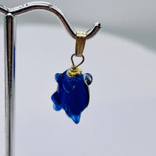 Load image into Gallery viewer, Lampwork Frog 14K Gold Filled Frog | 1" Long | Navy Blue | 1 Pendant |