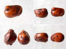 Load image into Gallery viewer, Hot Carved Puffer Fish Boxwood Ojime/Netsuke Bead - PremiumBead Alternate Image 4