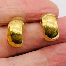 Load image into Gallery viewer, Vermeil Sterling Silver Post Curl Earrings | 3/4" Long | Gold | 1 Pair|