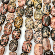 Load image into Gallery viewer, Wild 3 Leopard Skin Jasper Rectangle Beads 7364