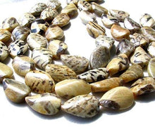 Load image into Gallery viewer, 3 Wild Cat Feldspar Carved Teardrop Twist Pendant Beads 008904 - PremiumBead Alternate Image 2