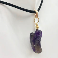 Load image into Gallery viewer, On the Wings of Angels Amethyst 14K Gold Filled 1.5" Long Pendant 509284AMG - PremiumBead Primary Image 1