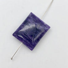Load image into Gallery viewer, 75cts of Rare Rectangular Pillow Charoite Beads | 2 Beads | 24x20x9mm | 10871C - PremiumBead Alternate Image 8
