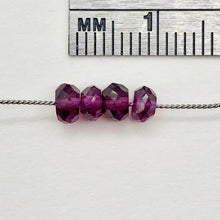 Load image into Gallery viewer, Merlot Mozambique Garnet Faceted Roundel Beads | 5x3-3.5x2mm | 4 Beads |