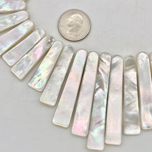 Load image into Gallery viewer, Designer! Mother of Pearl Shell Slab Collar Strand | 21 beads | - PremiumBead Alternate Image 5