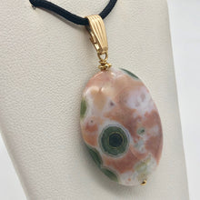 Load image into Gallery viewer, Lovely Oval Ocean Jasper and 14K gold-filled Pendant 510561A - PremiumBead Alternate Image 3