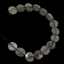 Load image into Gallery viewer, Labradorite Flash Faceted Coin Beads | 7x2-5x1.5mm | 15 Beads |