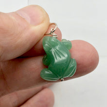 Load image into Gallery viewer, Ribbit! Aventurine Frog Solid Sterling Silver Pendant 509266AVS - PremiumBead Alternate Image 6