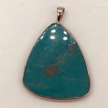 Load image into Gallery viewer, Natural Turquoise 65ct Sterling Silver Pendant | 2 1/4x1 3/4" | Blue/Clear | 1 |