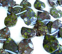 Load image into Gallery viewer, Green Peridot Jasper Wavy Briolette Pendant Bead Strand | 31x23x5.5mm | - PremiumBead Alternate Image 4