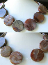 Load image into Gallery viewer, Oregon Red Devil Jasper 30mm Coin Bead Strand 109684A - PremiumBead Alternate Image 3