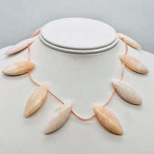 Load image into Gallery viewer, Pink Peruvian Opal Marquis Briolette 12 Bead Strand 10815C - PremiumBead Primary Image 1