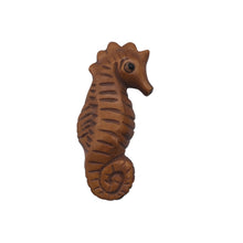 Load image into Gallery viewer, Carved Adorable Seahorse Boxwood Ojime/Netsuke Bead