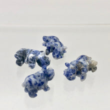 Load image into Gallery viewer, Adorable Sodalite Carved Blue Rhino Figurine Worry Stone | 20x13x8mm | Blue White - PremiumBead Alternate Image 3