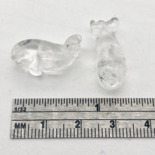 Load image into Gallery viewer, Carved Animal Clear Quartz Whale Figurine Worry Stone | 20x13x11mm | Clear - PremiumBead Alternate Image 8