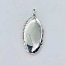 Load image into Gallery viewer, Sterling Silver Double Picture Oval Locket | 1 3/4" Long | Silver | 1 Locket |