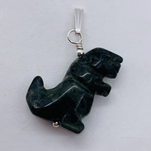 Load image into Gallery viewer, T-Rex Dinosaur Carved Kambaba Jasper Sterling Silver Pendant