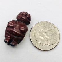 Load image into Gallery viewer, 2 Carved Brecciated Jasper Goddess of Willendorf Beads | 20x9x7mm | Red/Brown - PremiumBead Alternate Image 12
