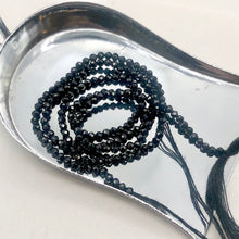 Load image into Gallery viewer, Spinel Stone Faceted Round Strand | 2mm | Black | 330 Bead(s)