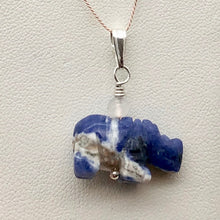 Load image into Gallery viewer, Sodalite Hand Carved Rhinoceros Pendant with 14Kgf Findings 510812 - PremiumBead Alternate Image 5