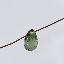 Load image into Gallery viewer, 1 Natural Moss Green Sapphire Briolette Bead (6x4.5mm to 8x7mm)9667Al