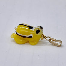 Load image into Gallery viewer, Lampwork Frog 14K Gold Filled Frog | 1" Long | Yellow | 1 Pendant |