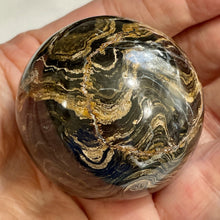 Load image into Gallery viewer, Stromatolite Scry Crystal Round Sphere | 55mm | Bronze/Black | 205g |1 Sphere |