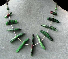 Load image into Gallery viewer, Designer Ruby Zoisite Drop & 925 Sterling Silver 18-21 inch Necklace 6337 - PremiumBead Alternate Image 2