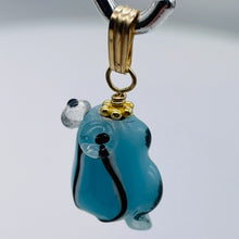 Load image into Gallery viewer, Lampwork Frog 14K Gold Filled Frog | 1" Long | Periwinkle Blue | 1 Pendant |