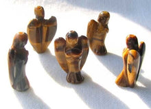 Load image into Gallery viewer, 2 Loving Carved Tigereye Guarding Angel Beads 009284TE | 21x14x8mm | Golden Brown - PremiumBead Primary Image 1