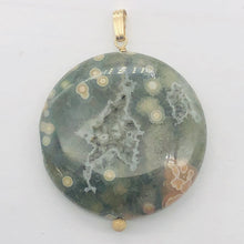 Load image into Gallery viewer, Ocean Jasper with Druzy Pocket 14K Gold Filled Pendant | 1 3/4" Long | Green |