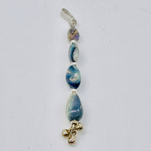 Load image into Gallery viewer, Opal Sterling Silver Drop | 2 1/4" Long | Blue Green Fire | 1 Pendant