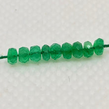 Load image into Gallery viewer, 4 Natural Emerald 2x1.5mm to 3x1.5mm Faceted Roundel Beads 10715A - PremiumBead Primary Image 1