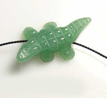 Load image into Gallery viewer, Green Gators 2 Carved Aventurine Alligator Beads | 28x14x7mm | Green - PremiumBead Alternate Image 5