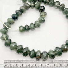 Load image into Gallery viewer, Natural Graduated Green Rutilated Faceted Quartz Rondelle Bead Strand | 16" | - PremiumBead Alternate Image 6