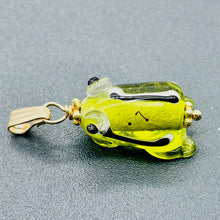 Load image into Gallery viewer, Lampwork Frog 14K Gold Filled Frog | 1" Long | Peridot | 1 Pendant |