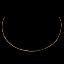 Load image into Gallery viewer, Italian 18&quot; 22K Vermeil Fine Box Chain 1mm 110016B
