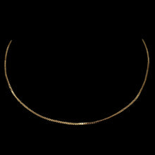 Load image into Gallery viewer, Italian 18" 22K Vermeil Fine Box Chain 1mm 110016B
