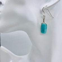 Load image into Gallery viewer, Sparkle Faceted Amazonite & Silver Earrings 304950A