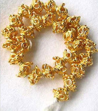 Load image into Gallery viewer, 2 Etruscan Style 22K Vermeil 3-Loop 4x9mm Bead Caps 8586 - PremiumBead Alternate Image 3