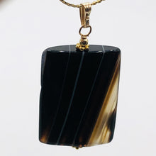 Load image into Gallery viewer, Semi Precious Stone Jewelry Sardonyx Agate Pendant Necklace 14Kgf | 1 3/4" Long|