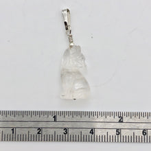 Load image into Gallery viewer, New Moon! Clear Quartz Wolf 925 Sterling Silver Pendant - PremiumBead Alternate Image 4